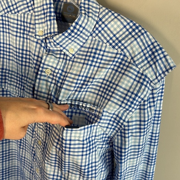 Vineyard Vines Blue And White Plaid Harbor Shirt Size S - Picture 8 of 16